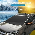 thumbnail image 2 of Car Windshield Snow Cover, 600D Waterproof Car Windshield Cover For Winter Snow Removal Fit for Most Cars Trucks Vans SUVs, No Scratch Frost Guard Dustproof Windshield Cover Protector, 2 of 8