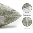 thumbnail image 4 of Vintage Flowers Lumbar Pillow Covers 12x20 Inch Set of 2 Sage Green Floral Leaves Decorative Rectangular Throw Pillows for Couch Rustic Pillow Cases Home Decor for Sofa Living Room Outdoor, 4 of 6