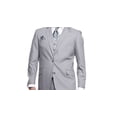 thumbnail image 3 of Statement 100% Italian Wool Solid Grey 3 Piece Suit TZ-100 By Alberto Nardoni Brand Designer, 3 of 3
