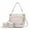 Beige, variant on MKF Collection Grace Vegan Leather Women's Shoulder Bag, Modern Tote Purse Handbag & Wristlet Wallet 2 pcs by Mia K - Beige