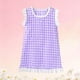 thumbnail image 4 of Niña Bebé Vestido de Verano Encaje a Cuadros Vestido de Cuello para Niñas Pequeñas, 4 of 6