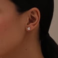thumbnail image 2 of LeCalla 925 Sterling Silver Clover Knot Triangle Stud Earrings, 2 of 7