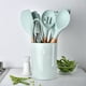 thumbnail image 4 of Utensilios de cocina de silicona con mango de madera Juego de 11 piezas Nueve colores Opcional Rojo TFixol  Utensilios de cocina de silicona, 4 of 7
