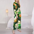 thumbnail image 3 of Balery St Patrick's Day10 Conjunto de Pijama con Estampado para Mujer, Conjunto de Dos Piezas con Manga Larga, Ropa de Dormir Suave con Bolsillos, Pijamas Cómodos-Large, 3 of 7