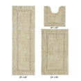 thumbnail image 2 of Better Trends 3 Piece Bathroom Rugs Set 100% Cotton Soft Bath Rug Water Absorbent, Reversible, Machine Washable for Bathroom Decor Toilet Base Contour, Luxury Runner Mat Sand Lux Collection, 2 of 4