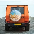 thumbnail image 4 of Haiem Spare Tire Cover , Wheel Cover with Beach Starfish Shell printed, Camper Spare Tire Cover Fit for Jeep Wrangler Rv SUV Truck Travel Trailer-15 inch, 4 of 9
