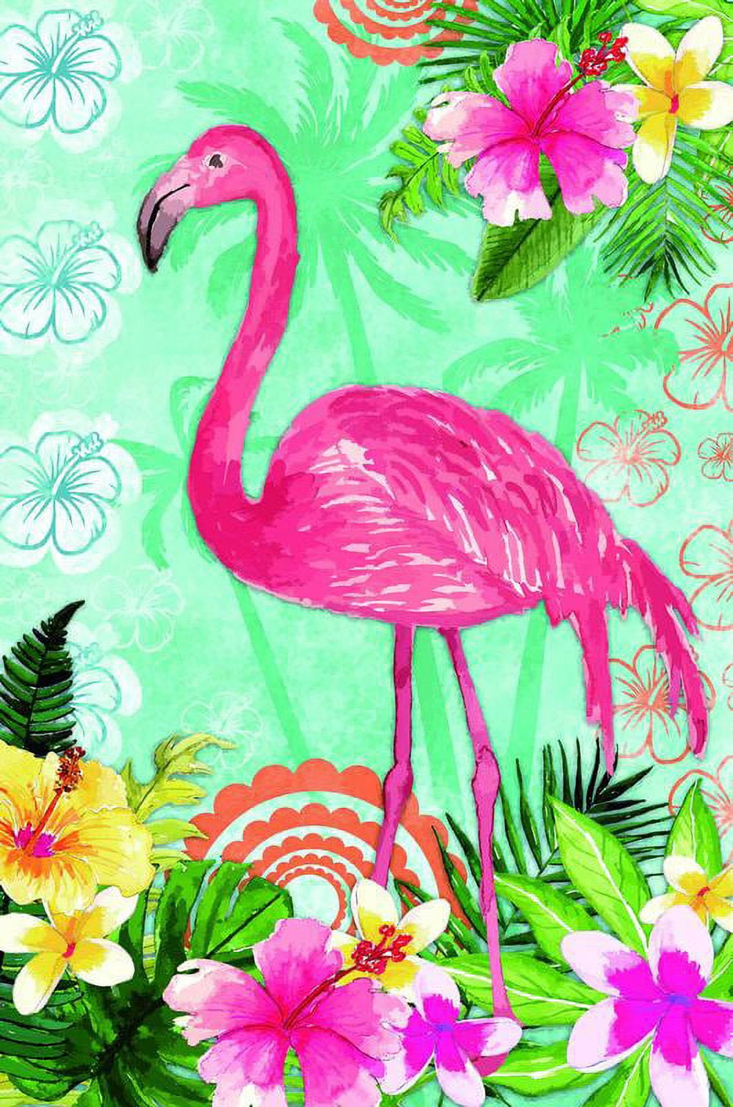 Northlight Tropical Flamingo Spring Outdoor Garden Flag 18" x 12.5"