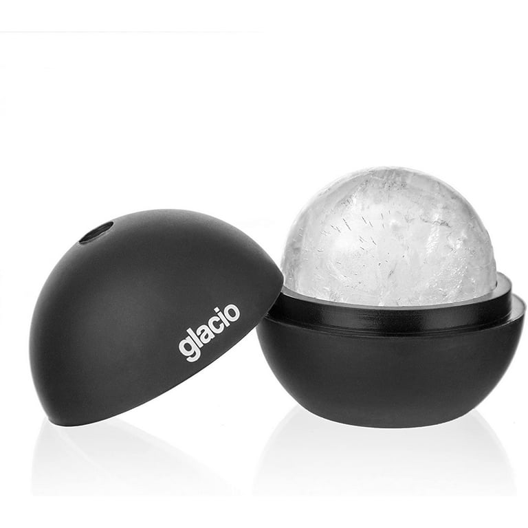 glacio Round Ice Cube Molds - Whiskey Ice Sphere Maker - Makes 2.5 Inch Ice  Balls - 4 Pack