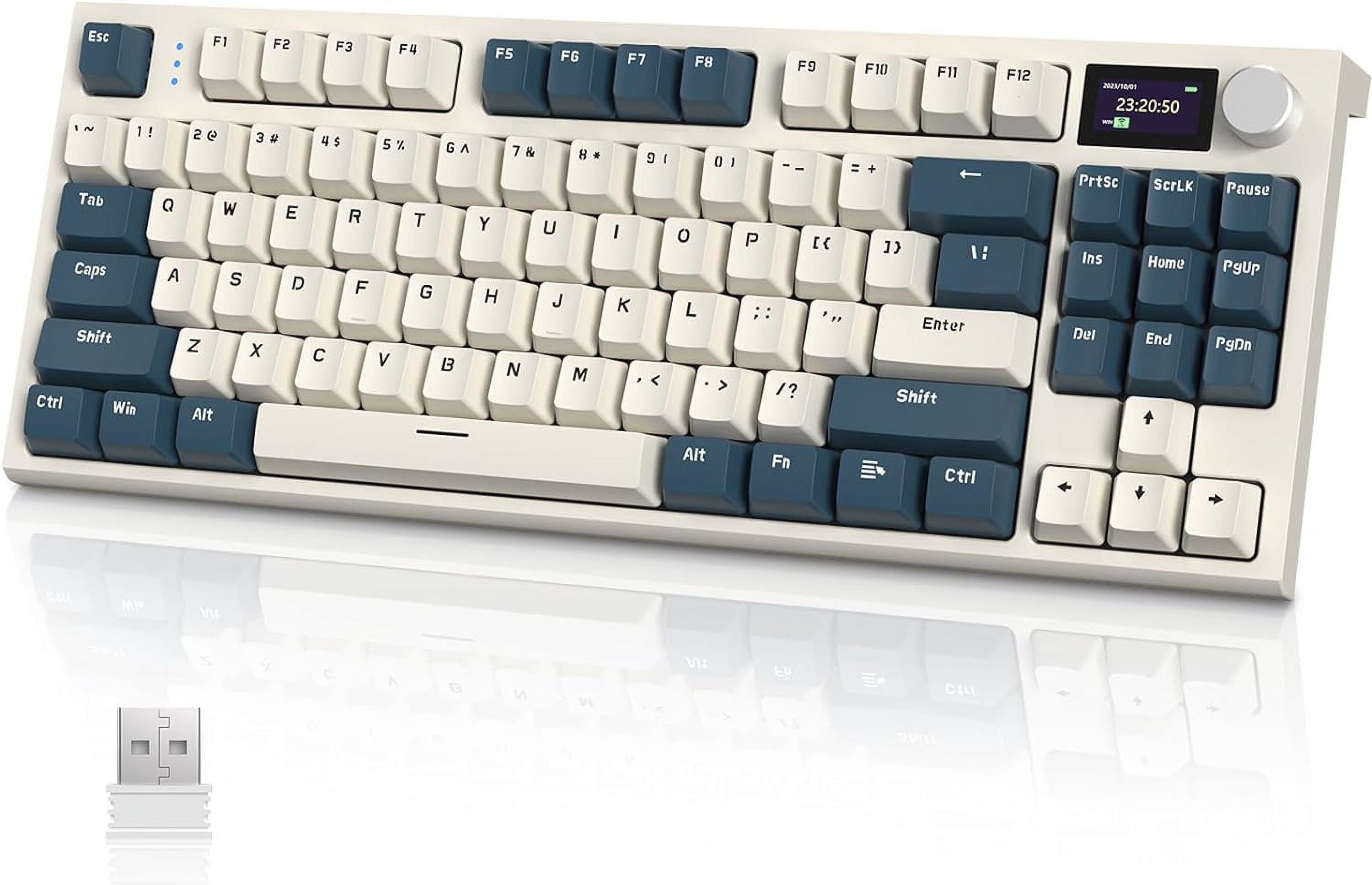 ATTACK SHARK K86 Wireless Mechanical Keyboard 75% with TFT Color Display & Knob Apex Pro TKL, 2.4G/Bluetooth/USB-C Wired RGB Backlit, Hot Swappable