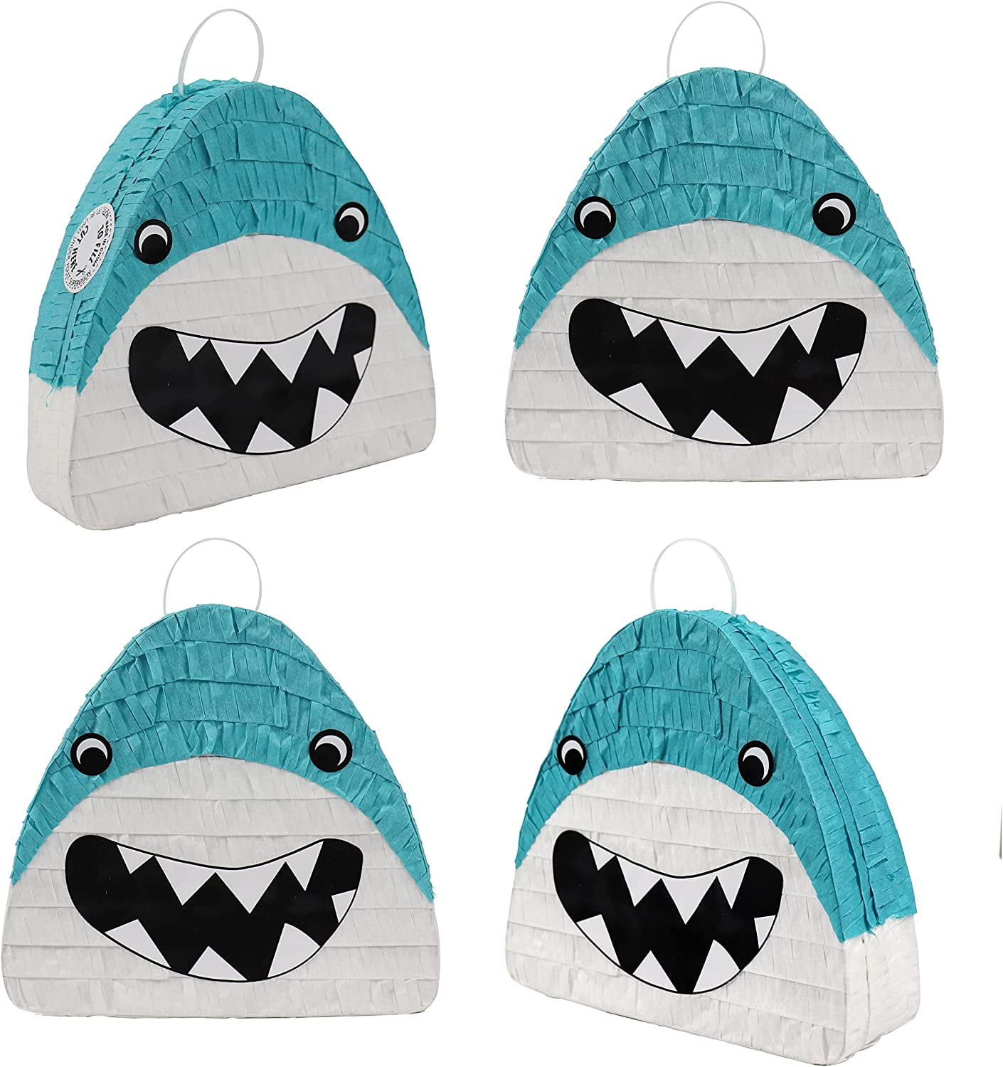 GIFTEXPRESS 4PC Small Baby Shark Pinatas for Kids Birthday Party, Luau