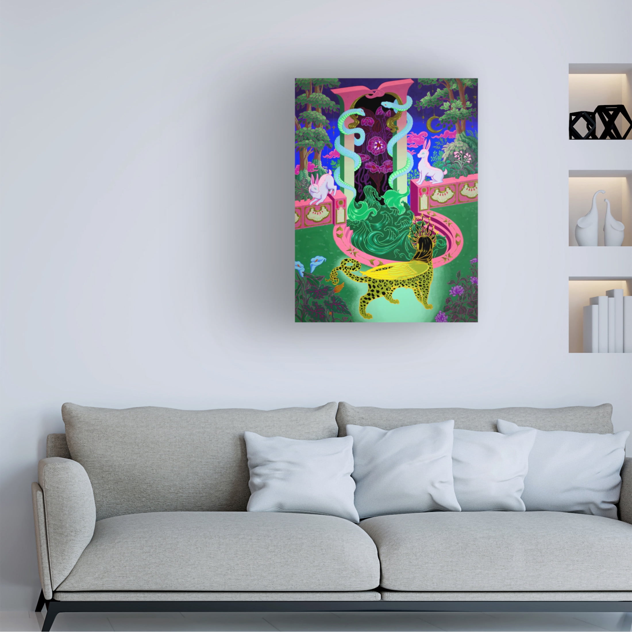 Tsz Kam 'Sphinx's Clearing, 2022' Canvas Art - 18 x 24 Inches