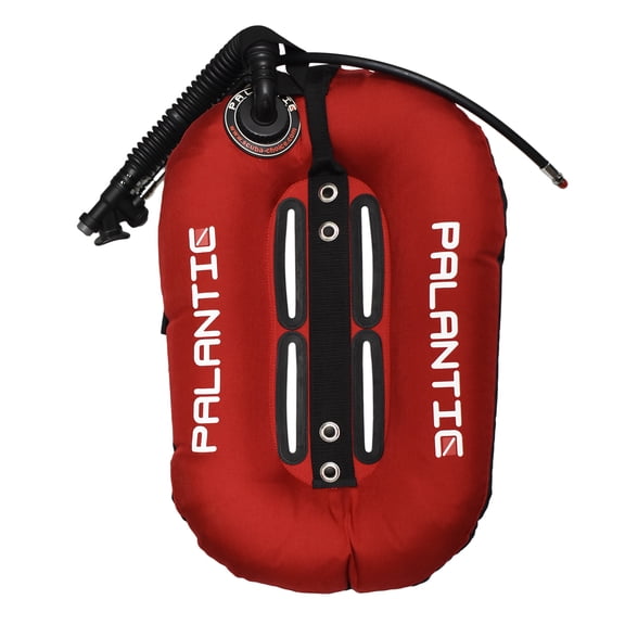 Palantic Neptune Pro Diving Donut Wing Single Tank 30lbs, Red w/ Black Accent