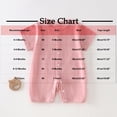 thumbnail image 3 of Riecok Infant Toddler Cotton Short Sleeve Bodysuit Creeper Comfortable Breathable Summer Solid Color Knit Snap Crotch 0-2Y Pink 0 M, 3 of 3
