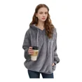 thumbnail image 1 of Sudadera De Felpa Holgada Con Capucha Y Cordón Para Mujer, 1 of 6