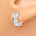 thumbnail image 3 of 14K White Gold Earring Hinged Huggie Women'S 12 mm, 3 of 4