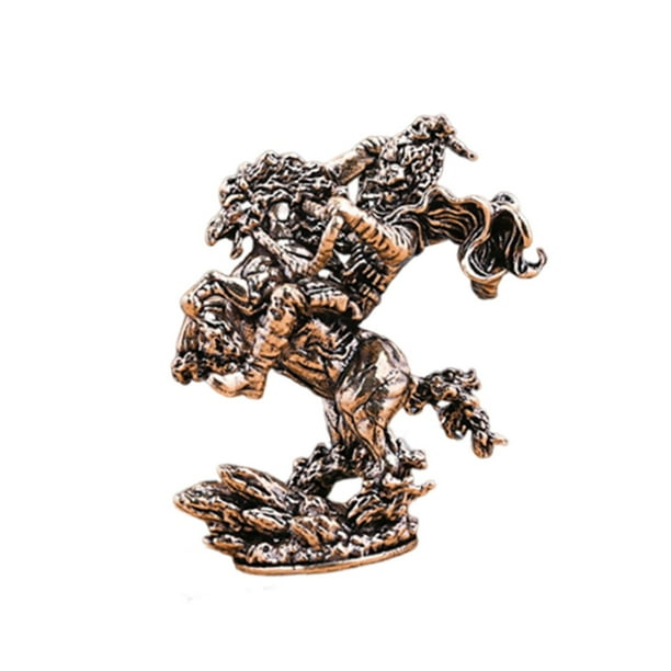 Figura de caballo de latón antigua coleccionable Feng Shui decoración adorno de escritorio caballo Estilo B