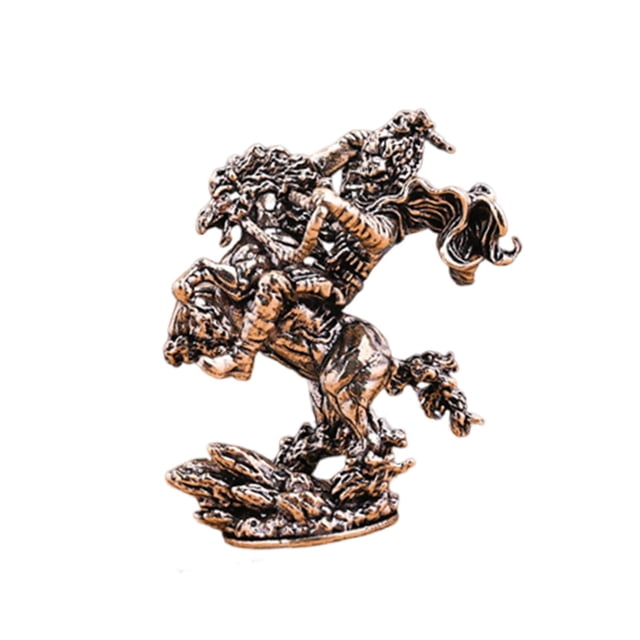 Figura de caballo de latón, adorno de mesa, colección mini, diseño vintage, decorativa Estilo B