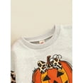 thumbnail image 4 of Halloween Baby Boy Girl Outfit Pumpkin Long Sleeve Sweatshirt Romper Fall Bubble Bodysuit Newborn First Halloween Costume, 4 of 7