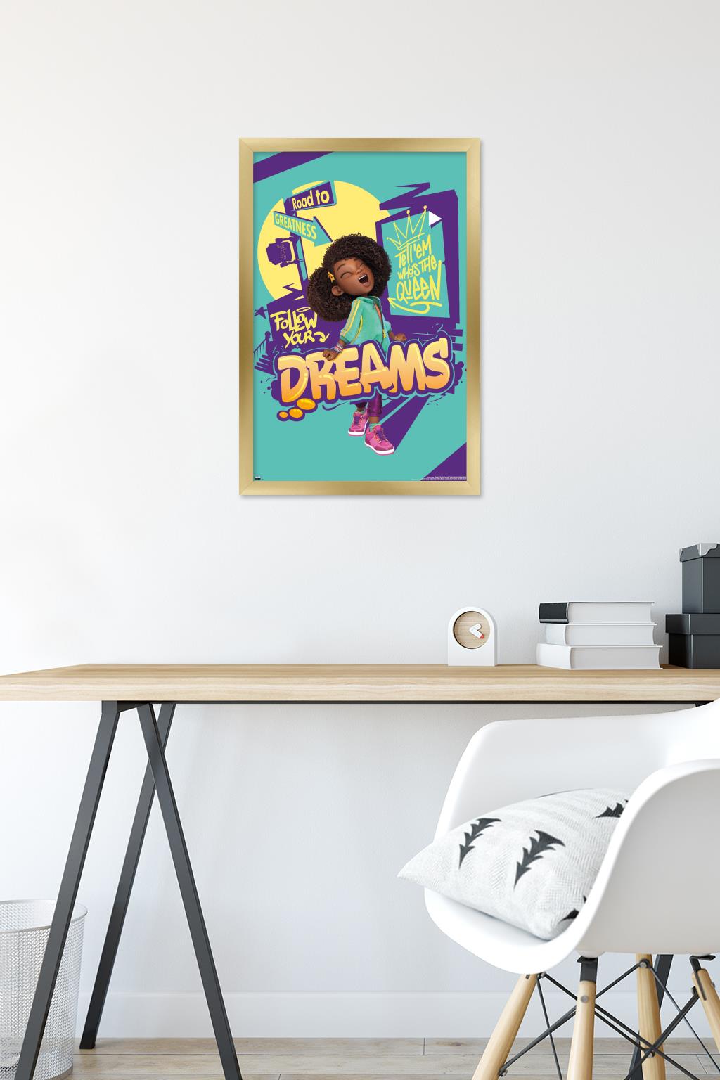Karma's World - Follow Your Dreams Wall Poster, 14.725" x 22.375", Framed
