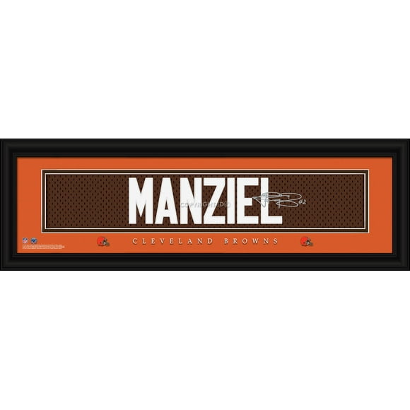 Cleveland Browns Johnny Manziel Print - Signature 8"x24"