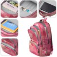 thumbnail image 4 of Red Pink Modern Art Geometric Backpack for School,Cute School Bag,Schoolbag with Adjustable Shoulder Straps & Padded Back,16.9 Inch, 4 of 5