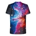thumbnail image 4 of Mens Tops Plus Size under $5 Short Sleeved Galaxy Printed Round Neck T-shirt Multicolor XXL, 4 of 5