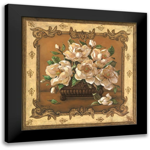 Kruskamp, Janet 12x12 Black Modern Framed Museum Art Print Titled - Classical Magnolia