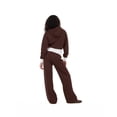 thumbnail image 5 of Forever 21 Women's Brown Cropped Zip-Up Hoodie, Varsity-Style Design, for Casual Streetwear Style, S, 5 of 6