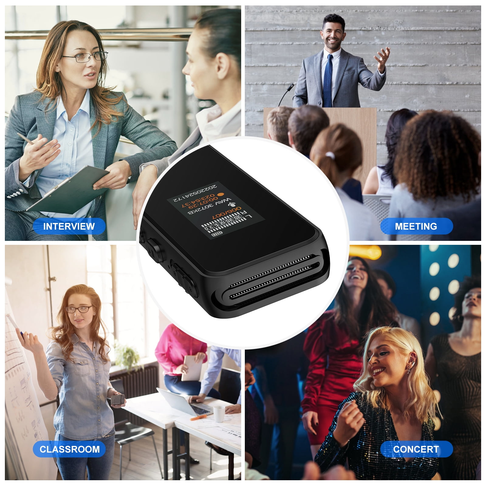 VILINICE Digital Voice Recorder, Tape Recorder 32GB  with Password, Playback, USB, and Noise Reduction - Professional Dictaphone Sound and MP3 Player
