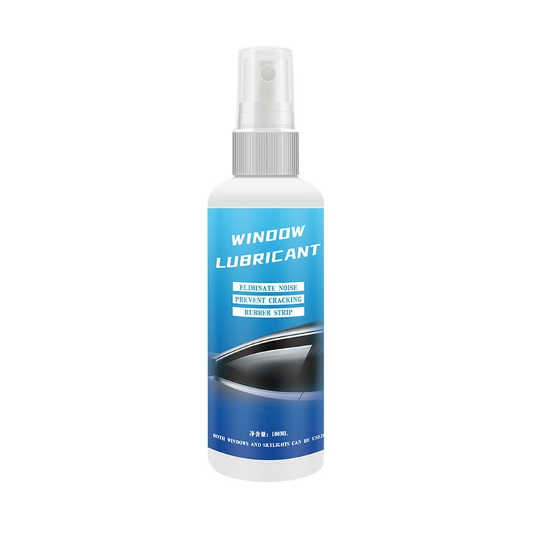 Car Window Track and Seal Lubricant Spray,Silicone Spray for Sliding Door  Tracks,Car Window Lubricant Door Window Glass Lifting Rubber Strip Belt  Seal Agent with Cloth Noise Cleaner 100ml