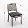thumbnail image 3 of S-HOME Mid Century Modern Farmhouse Rattan Dining Chairs Set of 2 with Cane Upholstered Seats Natural Hardwood Frame, Olive Green, 3 of 15