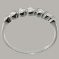 thumbnail image 3 of LBG British Made 9k White GoldWomens Ring Cultured Pearl Eternity Ring - 33 size options - Size 7.5, 3 of 9