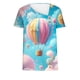 thumbnail image 4 of Top de Verano de las Mujeres, Cuello en V Moda Casual de Manga Corta Blusa, Primavera Y Verano Ligero Top, 4 of 9