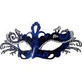 thumbnail image 3 of Máscara de mascarada, decoraciones de Mardi Gras máscaras venecianas para mujer (azul-negro), 3 of 3