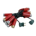 thumbnail image 2 of Novelty Lights 20 Light Shotgun Shell Mini Light Set, Red, Green Wire, 8.5 Feet, 2 of 3