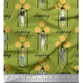 thumbnail image 1 of Soimoi Moss Georgette Fabric Dot,Clutch & Women Group Print Fabric by Yard 42 Inch Wide, 1 of 1