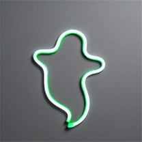 Ghost Neon Sign Halloween Decor - USB Powered LED Night Light with Gothic Ghost Shape - Spooky Wall or Tabletop Lamp for Bedroom, Party, Christmas - Cool Glow Indoor Decorations