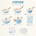 thumbnail image 2 of Juego de 24 utensilios de cocina de cerámica ollas y sartenes antiadherentes con juego de cuchillos, 2 of 7