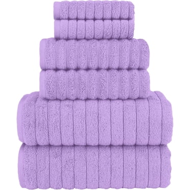 Ample Decor Popcorn Pattern Wash Cloths – Set Of 5, 100% Cotton, 12x12 Inch, Grape Purple