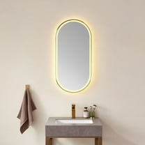 Vinnova Design Vinnova 18'' Oval LED Lighted Accent Bathroom/Vanity Wall Mirror