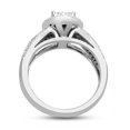 thumbnail image 4 of Jewelili 10K White Gold With 1 Cttw Round Natural White Diamonds Engagement Ring, Size 6, 4 of 6