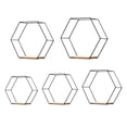 thumbnail image 4 of 5 estantes de pared de hierro hexagonales para cocina, sala de estar, hogar, oficina, estante de almacenamiento para Negro, 4 of 9