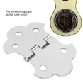 thumbnail image 2 of Khall Musical Instrument Tool,Metal Guitar Tailpiece Musical Instrument Accessory Silver for 3-String Cigar Box Guitars,Guitar Accessory, 2 of 8