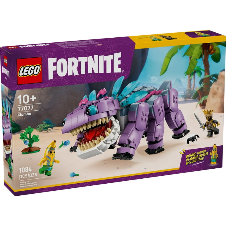 LEGO Fortnite Klombo Kids Toy - Fortnite Action Figure with Peely and Oro Minifigures - Pretend Play and Building Toy for Girls and Boys 10+ - Gift Idea for Birthdays and Gaming Fans - 77077