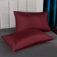 thumbnail image 1 of Move Over Burgundy Red Pillowcases Queen, Zipper Closure Pillow Cover Set of 2, Microfiber Pillow Cases, 2 Pack, 1 of 7