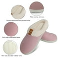 thumbnail image 2 of Women Slippers, House Cozy Slippers for Womens, Soft Wool-Like Plush Slippers for Indoor & Outdoor with Memory Foam Non-Slip Sole, Dirty Pink, Size 11-12, 2 of 5