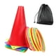 thumbnail image 2 of Juego de lanzamiento de conos y anillos de colores, juego de carnaval, juego de patio trasero para festivos, deporte, entrenamiento de, 2 of 9