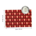 thumbnail image 3 of DouZhe Ensemble de 4 Sets de Table en Polyester, Motif Fraise Rouge Résistant à la Chaleur pour Table à Manger, 12 Pouces x 18 Pouces, 3 of 6