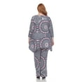 thumbnail image 3 of White Mark Women's Plus Size Tunic and Palazzo Pant Set, 3 of 4