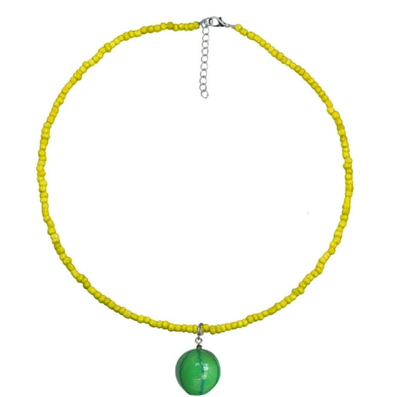 lanema Vibrant Fruit Inspired Bead Necklace Everyday Wear Beaded Neckchain Collar Accessories for Casual and Party Outfits